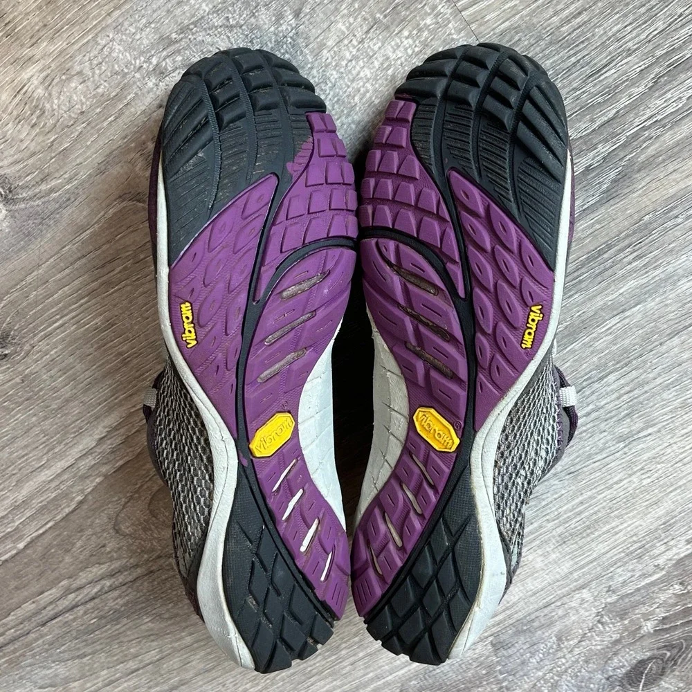 Merrell Pace Glove Minimalist Running Shoes‎ Gray Purple Womens 7.5 UK 5 EU 38